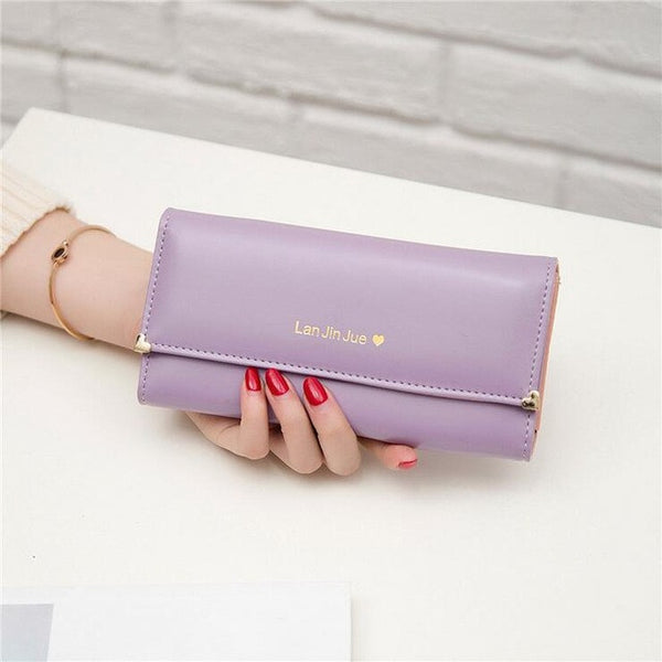 Promotion! 2017 HOT Fashion Lady Bag Women Wallet Bag Popular Purse Long Bags PU Handbags Card Holder party Gift Free N682