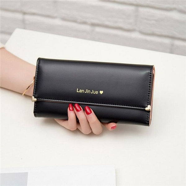 Promotion! 2017 HOT Fashion Lady Bag Women Wallet Bag Popular Purse Long Bags PU Handbags Card Holder party Gift Free N682