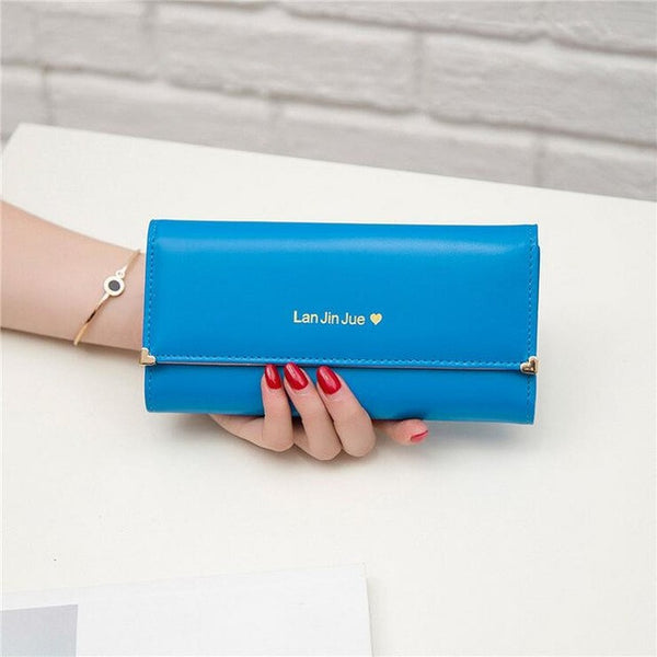 Promotion! 2017 HOT Fashion Lady Bag Women Wallet Bag Popular Purse Long Bags PU Handbags Card Holder party Gift Free N682