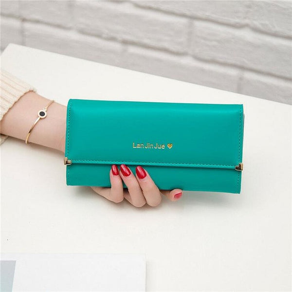 Promotion! 2017 HOT Fashion Lady Bag Women Wallet Bag Popular Purse Long Bags PU Handbags Card Holder party Gift Free N682