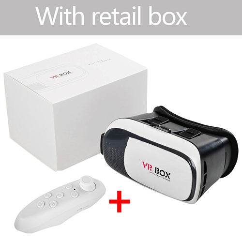 2017 New Google cardboard HeadMount VR BOX 2.0 VR Virtual 3D Glasses for 3.5" - 6.0" Smart Phone + Bluetooth Remote Controller