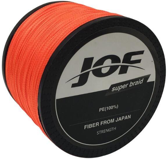 JOF 1000m 18LB - 80LB PE Multifilament 4 Strands Braid Line Ocean Fishing Super Strong Carp Colorful Braided Fishing Line