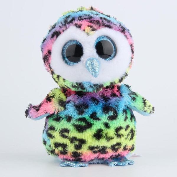 1pcs Ty Beanie Boos Plush Christmas Toy Doll Owl Mouse Cat  Foxy Leopard
