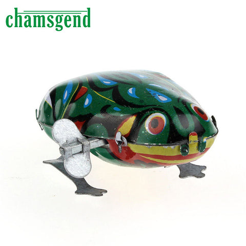 CHAMSGEND Modern Wind Up Jumping Frog Iron Clockwork Hopping Toys Collectible Classic Kids Gift for Easter