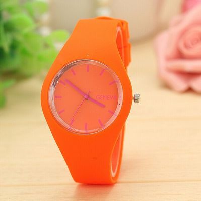 2017 Fashion Color Ultra-thin Fashion Gift Silicone Strap Leisure Watch Geneva Sport Wristwatch Women Jelly Watches