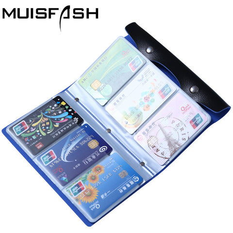 Fashion 108 Slots Credit Card Holder Bags Good Quality Leather Bussiness Cards Case Bank Id Card Holders Keeper Hot Sale LS1044