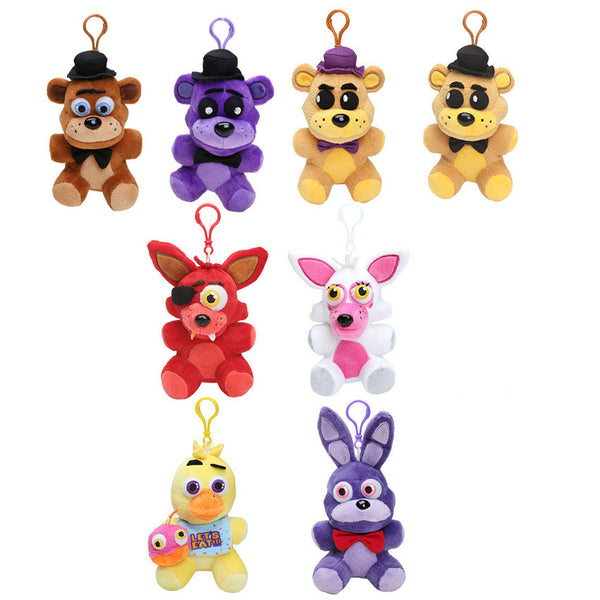 14cm FNAF Five nights at freddy's 4 toy fox Fazbear bonnie plush toys pendants keychains dolls soft stuffed toys Sister Location