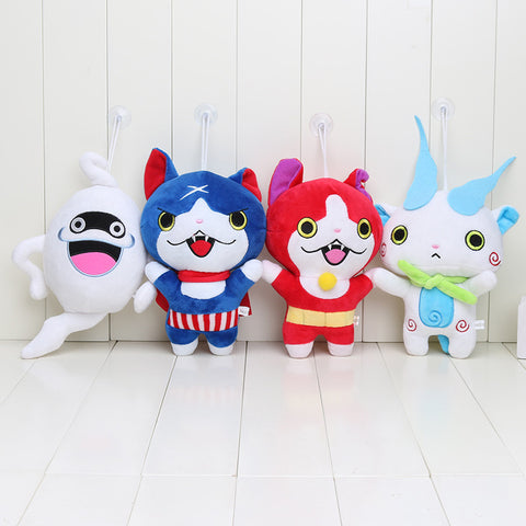 New 20cm Yo-Kai Kawaii Yokai Watch Doll Jibanyan Komasan and Whisper Youkai Plush Toys Stuffed Dolls