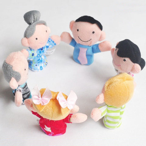 1Pcs Family Finger Puppets Cloth Doll Baby Children Educational Hand Toy Boys Girls Story Funny Kids Doll Toys DSP01