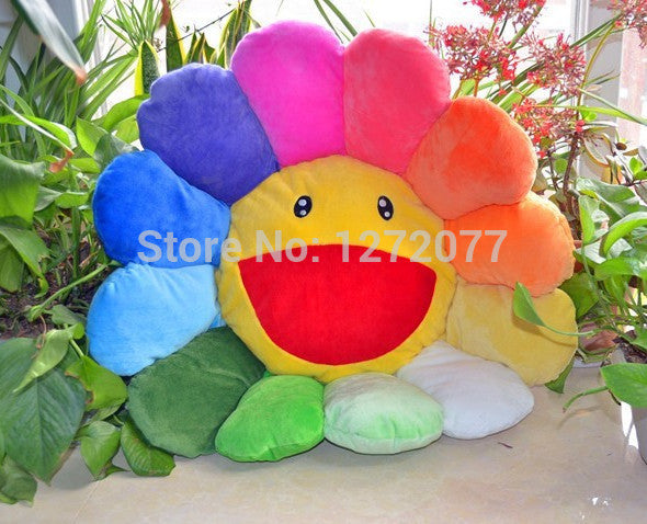 60cm Murakami Takashi Sunflower Plush Sofa Cushion, AUTO ACCESSORY Free Shipping