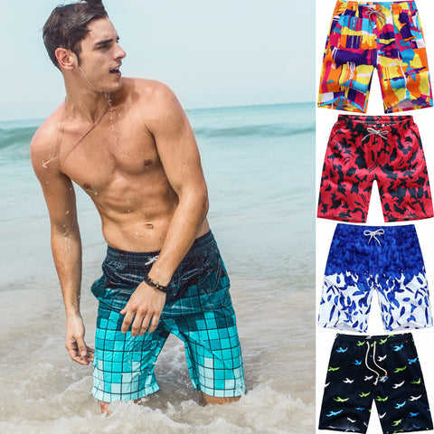 Sexy Beach Shorts Men Swimwear Brand Men Swimsuits Surf Board Beach Wear Man Swimming Trunks Boxer Shorts Swim Suits Gay Pouch