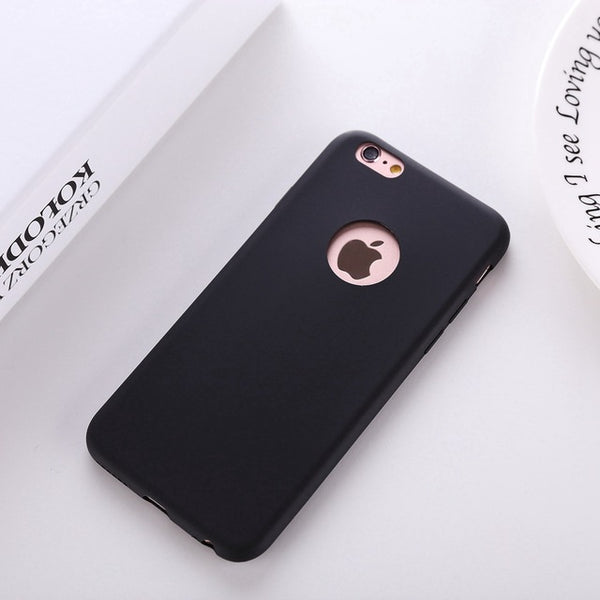 Solid Candy Color Matte Frosted Capa Skin Case for iPhone 6 6S 7 6Plus Plus TPU Silicone Soft Back Cover for iPhone 7 7Plus