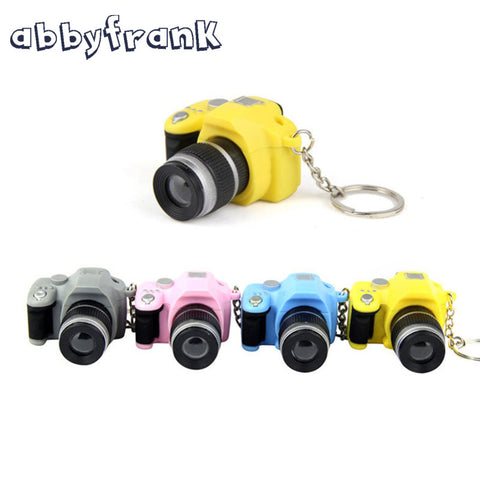Colors Mini Toy Camera Digital Camera Keyring Toy Car Luminous Sound Hanging Bag Accessories Keychain Finger Toys For Kids Child