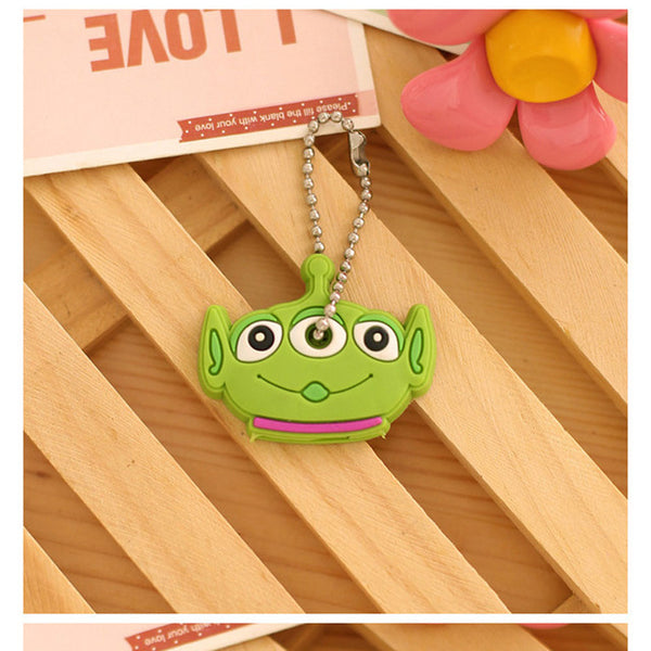 suti High quality Kawaii Cartoon Animal Silicone Key Caps Covers Keys Keychain Case Shell Novelty Item KCS