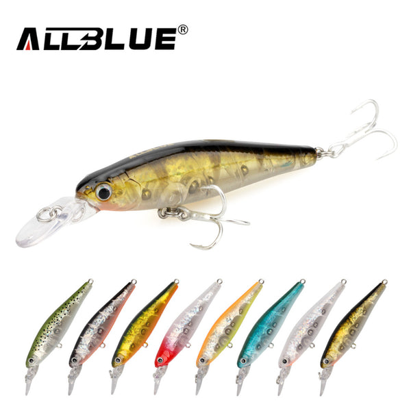 ALLBLUE Good Quality Fishing Lures Suspend Minnow 6.4g/65mm Shallow Diving Lifelike Wobblers With 8# Owner Hooks isca artificial