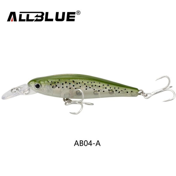 ALLBLUE Good Quality Fishing Lures Suspend Minnow 6.4g/65mm Shallow Diving Lifelike Wobblers With 8# Owner Hooks isca artificial