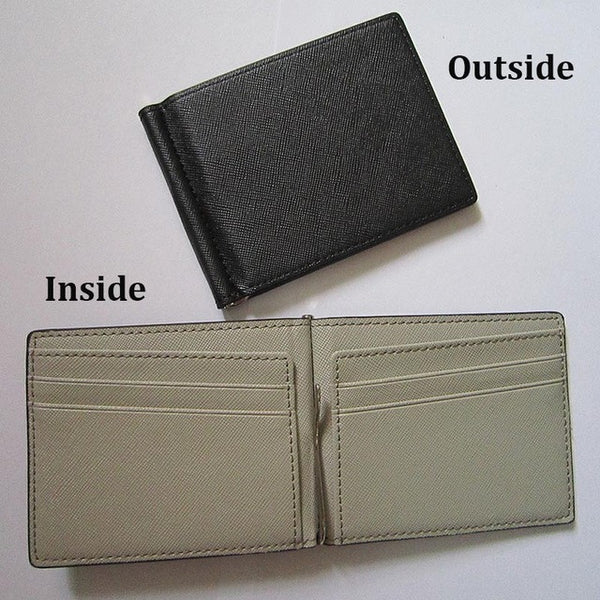Multi-colors New arrival High quality PU leather men wallets fashion Korea stainless money clips male purse for men wallet FGS14