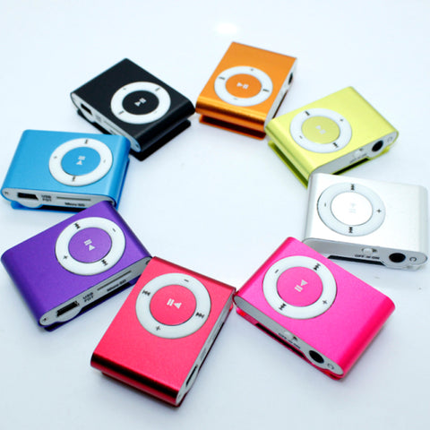 Sport 3.5mm Fashion MP3 Music Players Metal Clip mp3 Portable Mini Mp3 Support Micro SD card Free shipping