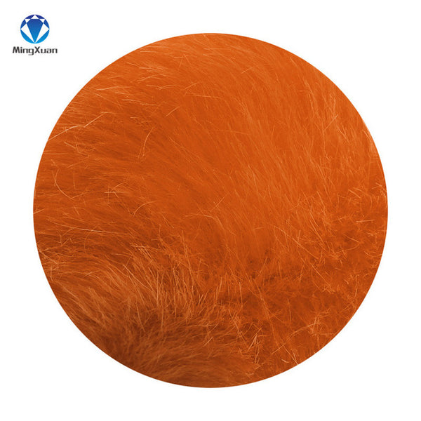 2017 1pcs Fake Fur Brand Bag Keychain 8cm Pompom Car Keyring Golden Chains pompons Fake Fox Rabbit Fur Charms Chain