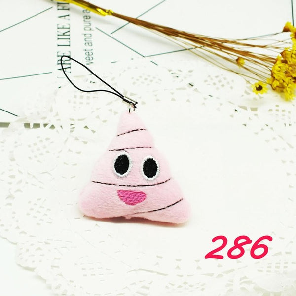 Zoeber Funny emoji cartoon face Anime keychains qq Keyrings Key chains Accessories Soft Round Stuffed Plush smile keychain gift