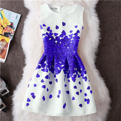 New A-Line dress for Women teenagers butterfly print sleeveless Ladies princess party dress 12 - 20 years 2017 Women's dress