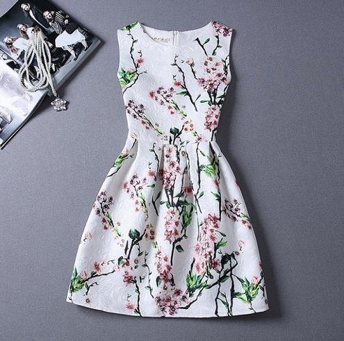 New A-Line dress for Women teenagers butterfly print sleeveless Ladies princess party dress 12 - 20 years 2017 Women's dress