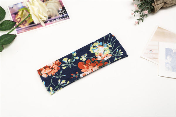 Fashion Women Elastic Headband Floral Head Wrap Girl Turban Hair Accessories Retro Party Apparel Hair Bands 2017