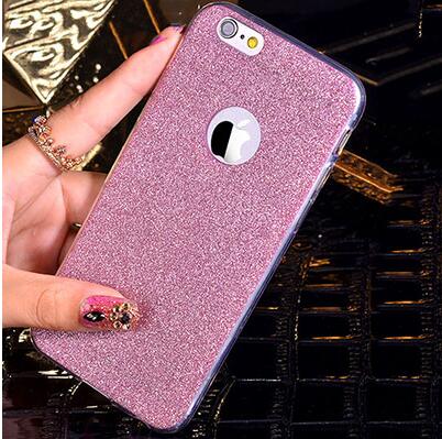 Hot Glitter Powder Ultra Thin Soft TPU Phone Back Cover Phone Case For iPhone 7 For iPhone 5 5S SE 6 6S 7 Plus YC1289