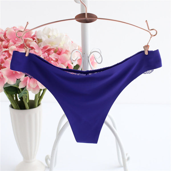 Plue Size Sexy G String Women Lace M L XL Briefs Satin Underwear Fashion Panties Thong