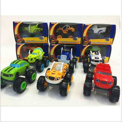 6PCS/SET Blaze Monster Machines Russia blaze miracle cars toy for kids Car Transformation Toys With Original Box Kids Best Gifts
