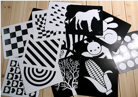 Black and white card for Preschool educational  baby  Visual training card animal cards  free shipping