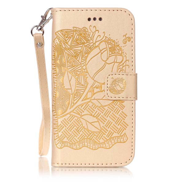 3D Embossing Flower Wallet Leather Flip Case For Apple iphone 7 6 6s Plus SE 5 5s Cover Coque Fundas Multi-functional Phone Bags