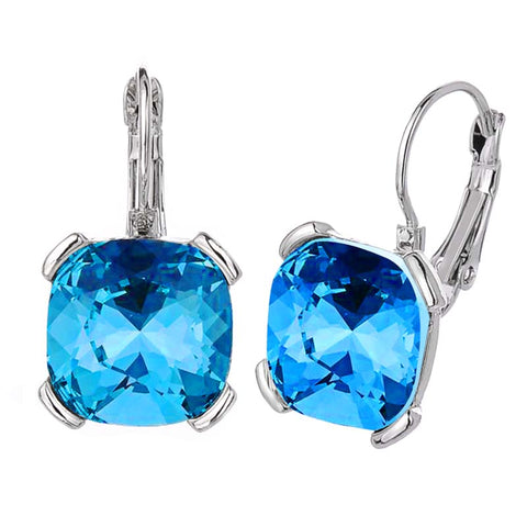 KaiMei Gong Fashion Jewelry Wholesale Rhodium/Gold-color Square Crystal Ear buckle Earrings For Women Gift