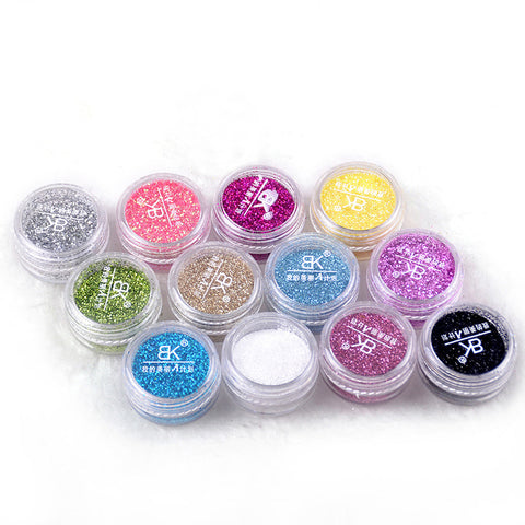 BK Brand Nail Craft Loose Glitter Powder Dust Sequins For Decoration Acrylic Paillette Nail Polish Art Vtirka Nails Tips Pigment