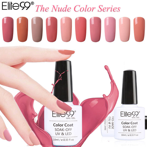 Elite99 Nude Color Series UV Gel Polish Soak Off LED Lamp Nail Art Design Hot Sale Nail Gel Lacquer 24 Colors