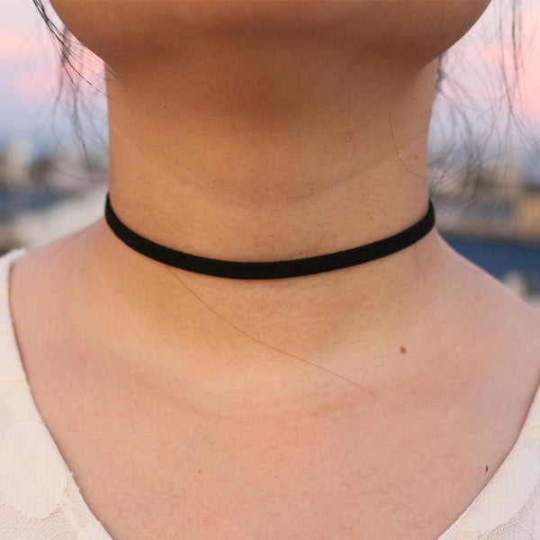 New Leather Velvet Short Gothic Heart Star Moon Flag Triangle Necklace Tattoo Collares For Women Jewelry Cheap Clavicle Choker