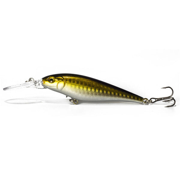 1.5-4m 10.5g 11cm Hard Bait Minnow Fishing lures Crankbait Wobbler Depth Dive Bass Fresh Salt water 4# Hook