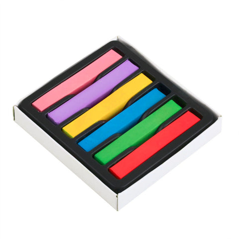 1 Set 6 Colors Chalk Worldwide Hair Dyeing Hair Color Chalk Crayon 6 Colors Hair Pins Personalized DIY Hair Beauty Style Tools
