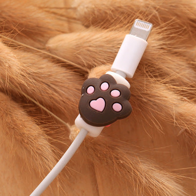 Cute Kawaii Lovely Cartoon Cable Protector USB Cable Winder Cover Case Shell For IPhone 5 5s 6 6s 7s plus cable Protect decor