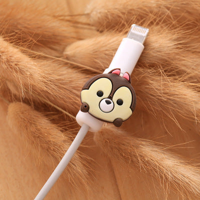 Cute Kawaii Lovely Cartoon Cable Protector USB Cable Winder Cover Case Shell For IPhone 5 5s 6 6s 7s plus cable Protect decor