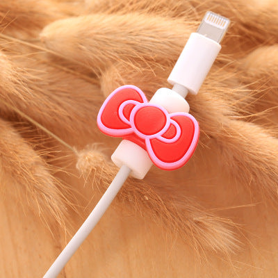 Cute Kawaii Lovely Cartoon Cable Protector USB Cable Winder Cover Case Shell For IPhone 5 5s 6 6s 7s plus cable Protect decor