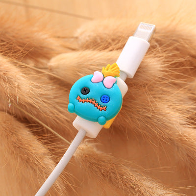 Cute Kawaii Lovely Cartoon Cable Protector USB Cable Winder Cover Case Shell For IPhone 5 5s 6 6s 7s plus cable Protect decor