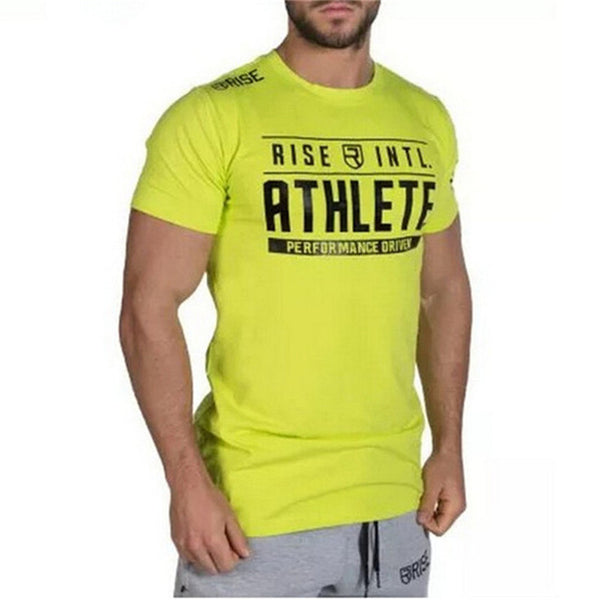 Mens Brand gyms t shirt Fitness Bodybuilding Crossfit Slim fit Cotton Shirts Short Sleeve workout Men fashion Tees Tops clothing