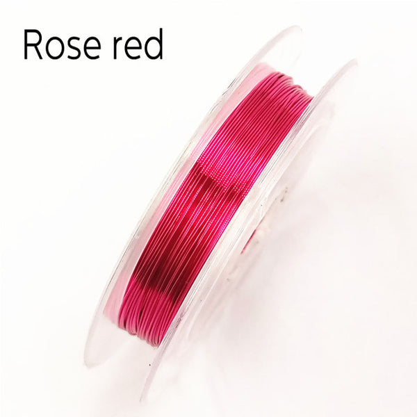 LNRRABC New 1 Roll 0.3mm Sturdy Alloy Copper Wire DIY Beading Wire Jewelry Making Cord/String 10 Colors