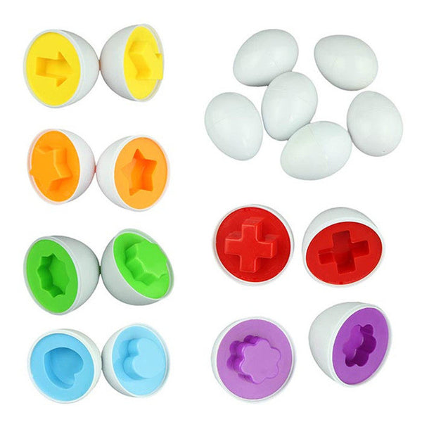 6 egg/set Baby Learning Kitchen toys Mixed Shape Wise Pretend Puzzle Smart Egg Education toys Education Tool Brain Games