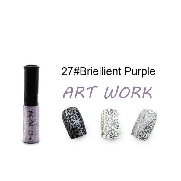 Great quality nail stamp polish 1 Bottle/LOT Nail Polish & stamp polish nail art pen 21 color Optional 7ml nail art stamp