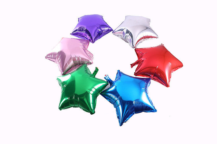New 1pcs 18" Inch/ 45cm Foil Star Balloon - 7 Colors To Choose - Helium Metallic Wedding Party Decoration  JH-051