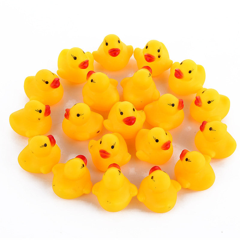 10pcs/lot Bath Toys Shower Water Floating Squeaky Rubber Ducks Bath Toys Children Water Swimming Funny Newborn Toy