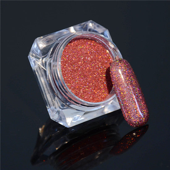 1 Box Starry Holographic Laser Nail Glitter Powder Ultra-thin Shining Pigment Dust Powder Manicure Nail Art Glitter 28 Colors