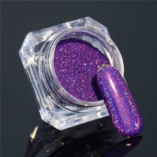 1 Box Starry Holographic Laser Nail Glitter Powder Ultra-thin Shining Pigment Dust Powder Manicure Nail Art Glitter 28 Colors